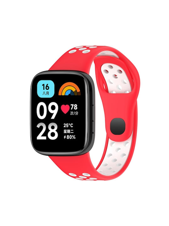 Lite Watch 3 Active Two Color Λουράκι Σιλικόνης Κόκκινο (Redmi Watch 3 Active)