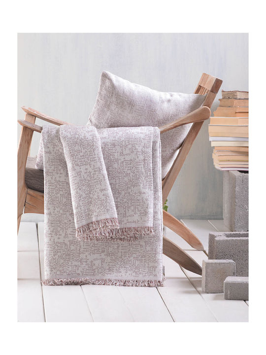 Rythmos Totem Three-Seater Sofa Throw 2 Sides Jacquard 180x280cm Puro