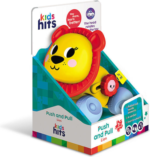 Kids Hits Συρόμενο Παιχνίδι Lion με Ήχους για 12+ Μηνών