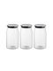 Luigi Ferrero Set of 3 General Use Glass Jars with Lid Transparent 1050ml