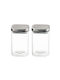 Luigi Ferrero Set of 2 General Use Glass Jars with Transparent Lid 1200ml 2 Pieces