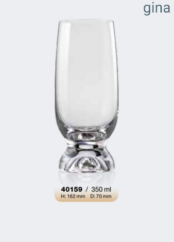 24home.gr Set Gläser Wasser aus Glas 350ml 6Stück