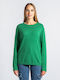 InShoes Women's Long Sleeve Sweater Green