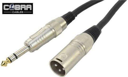 Cobra Cable XLR male - 6.3mm male Μαύρο 0.10m (CL040-001)