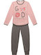 Minerva Kids' Pajamas Winter Grey/pink Little