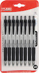 Tpster Στυλό Ballpoint 0.7mm με Μαύρο Μελάνι 8τμχ