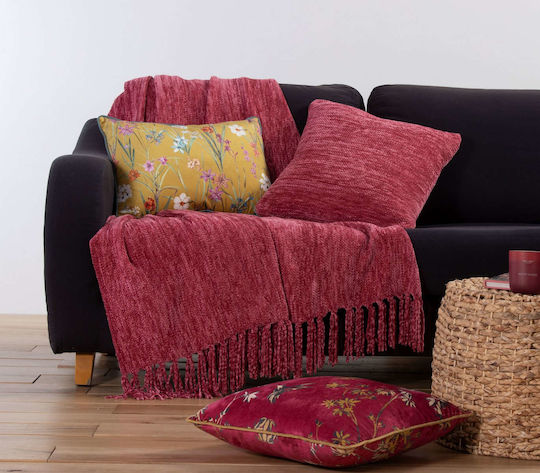 Nef-Nef Homeware Splendid Ριχτάρι Πολυθρόνας 130x180εκ. Berry