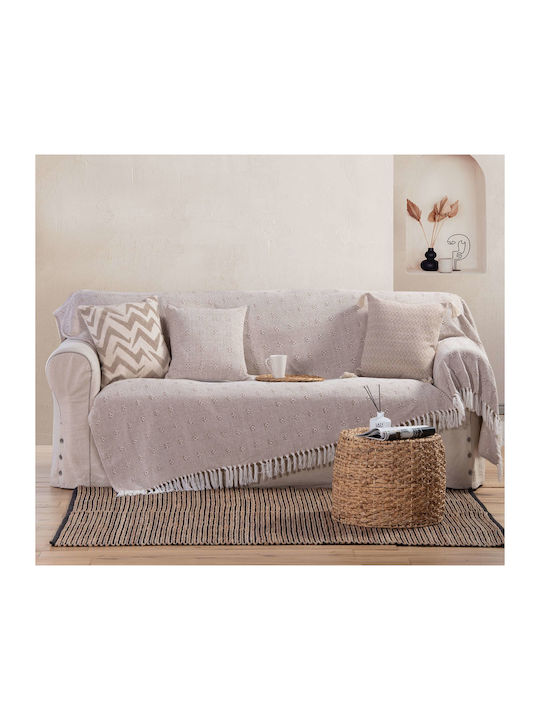 Nef-Nef Homeware Fotoliu Throw Devine 180x180cm Bej