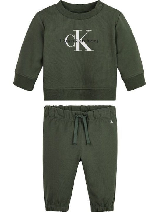 Calvin Klein Kids Sweatpants Set Khaki 2pcs IN0IN00017 LLP