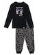 Ako Set Top & Bottom Kids Cotton Pyjamas Black