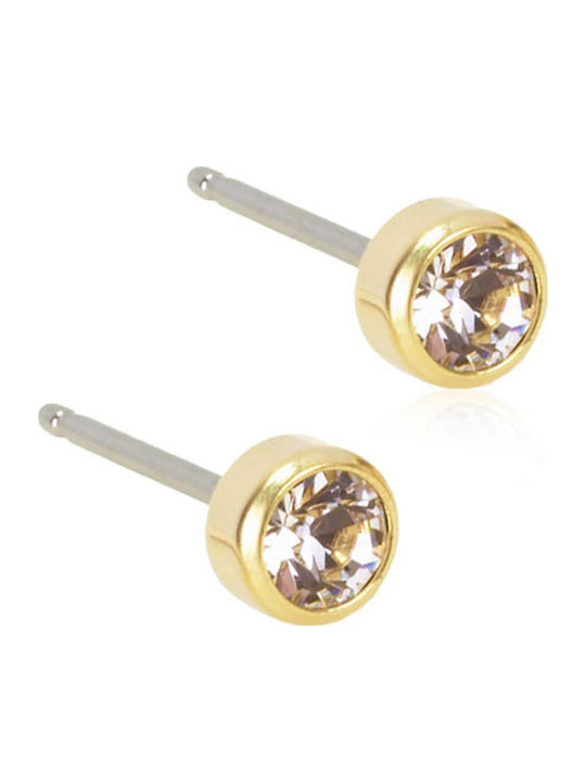 Blomdahl Kids Earrings Studs with Stones from Gold Gold