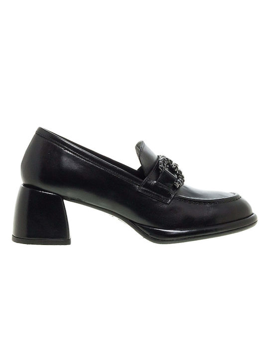 Pons Quintana Leather Black Medium Heels