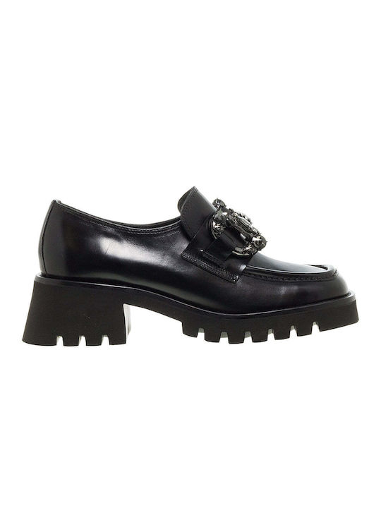 Pons Quintana Leather Black Medium Heels