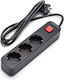 Aigostar Steckdosenleiste mit Schalter und Kabel 1.5m
