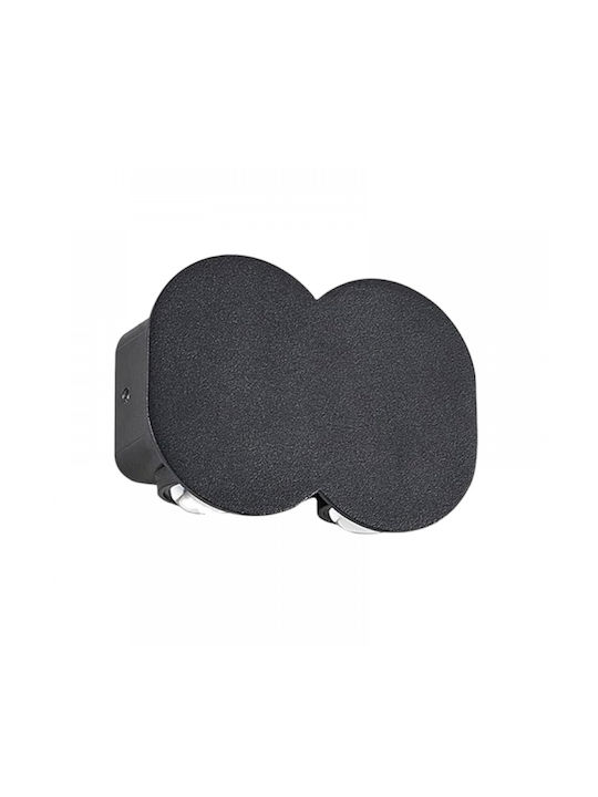 TK Lighting Wall Lamp LED Black 8x8x8cm