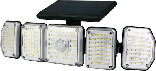 Entac ESL5H-214SMD-IR Επιτοίχιο Ηλιακό Φωτιστικό 2.5W 486lm Ρυθμιζόμενο Λευκό με Αισθητήρα Κίνησης IP44