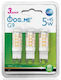 Fos me LED Bulbs 5W for Socket G9 Cool White 3pcs
