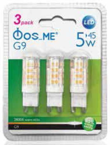Fos me LED Bulbs 5W for Socket G9 Cool White 3pcs