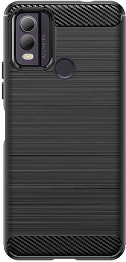 Hurtel Carbon Задна корица Силикон Черен (Nokia C22)