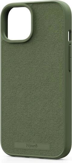 Njord Suede Back Cover Plastic 2mm Kaki (iPhone 15 Pro)