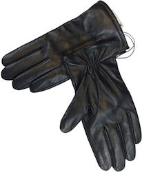 Karl Lagerfeld Unisex Leather Gloves Black