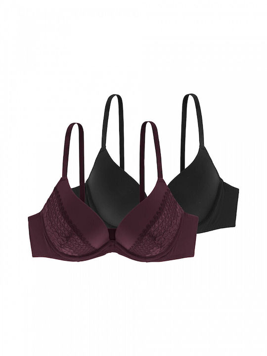 Kelsea Многоцветен Сутиен за Дълбоко Деколте 2Pack