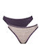 Go H Tai Βαμβακερά Дамско Слип 2Pack Purple/Embryme