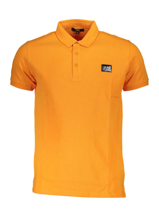 Roberto Cavalli Herren Kurzarmshirt Polo Orange