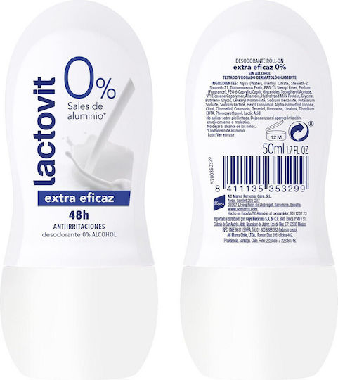 Lactovit Original Αποσμητικό σε Roll-On 50ml