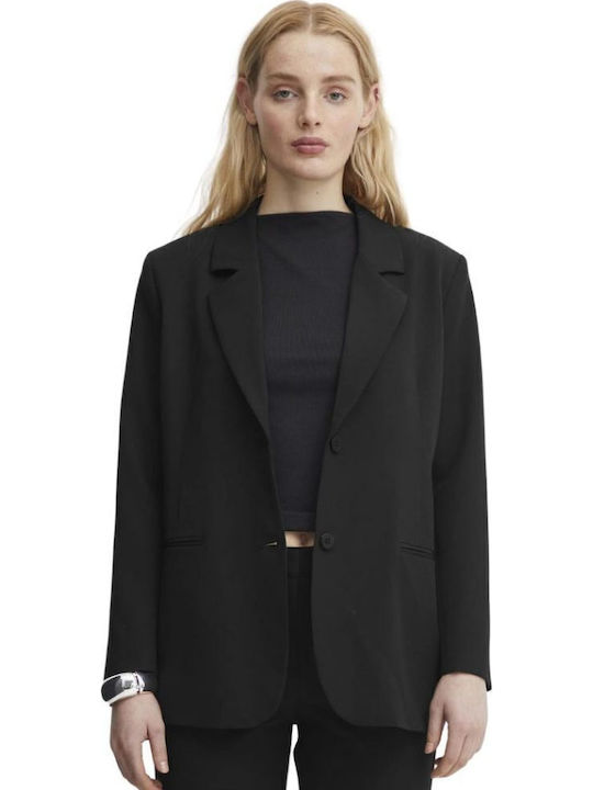 ICHI Lang Damen Blazer Schwarz
