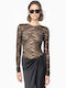 Long Sleeve Bodysuit Rotazionale Black