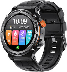 Microwear S59 Pro Smartwatch με Παλμογράφο (Μαύρο)