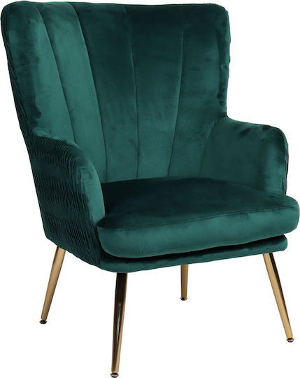 Koldenree Sessel Samt Grün 74x72x91cm