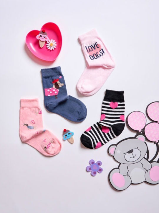 Vtex Socks Παιδικές Κάλτσες Πολύχρωμες 4 Ζευγάρια