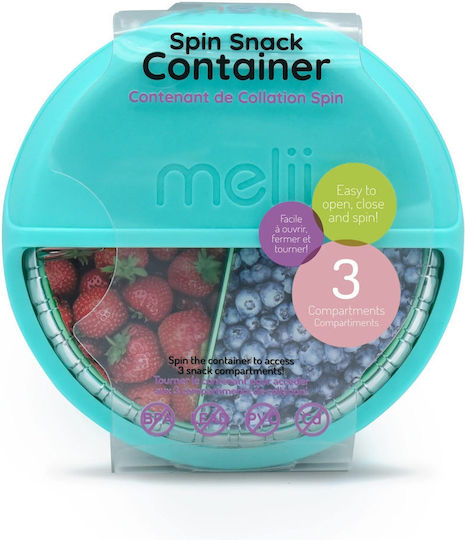 Melii Plastic Kids' Food Container 0.342lt Blue-Mint