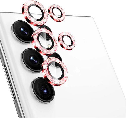 3d Camera Protection Metal Frame Red for the Galaxy S23