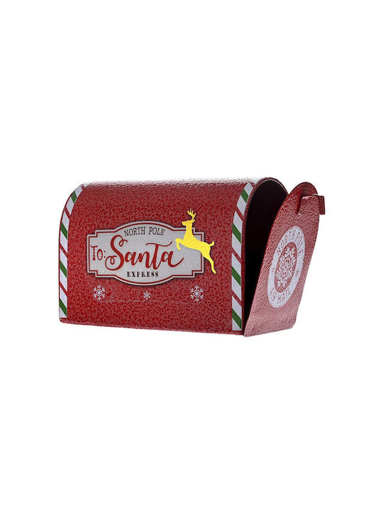 Iliadis Christmas Metal Figure Mailbox Red Length 9cm