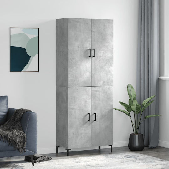 Βιβλιοθήκη Γκρι 69.5x34x180εκ.