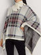 Multicolour Women's Fleece Poncho