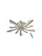 Outdoor Ceiling Flush Mount with Integrated LED in Silver Color 941655