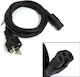 Schuko - IEC C15 Cable Γκρι Μ059
