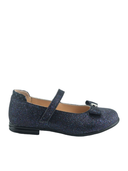 Kids Ballerinas with Hoop & Loop Closure Blue
