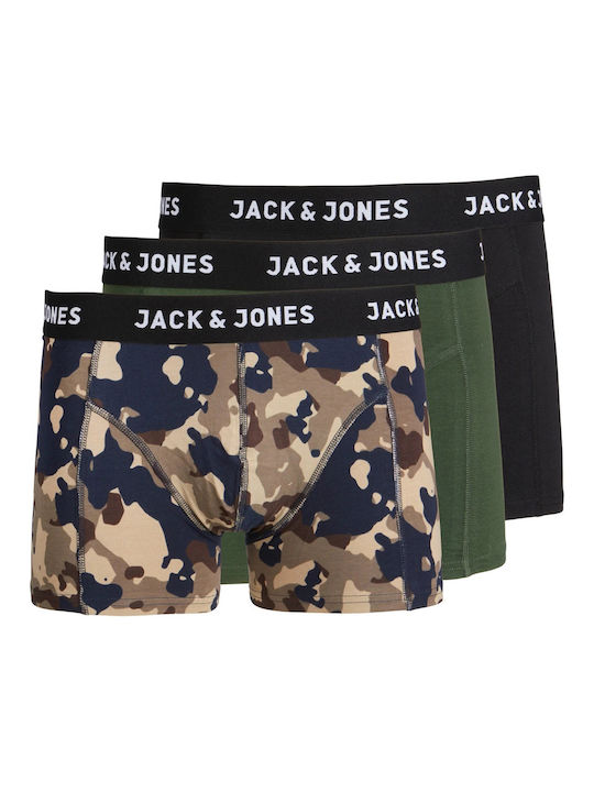 Jack & Jones Herren Boxershorts Mehrfarbig 3Packung