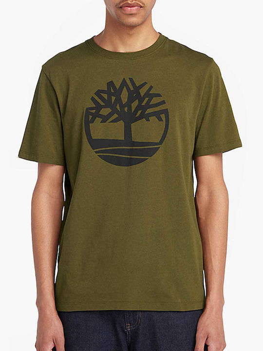 Timberland Ανδρικό T-shirt Κοντομάνικο Χακί