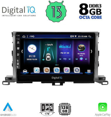 Digital IQ Ηχοσύστημα Αυτοκινήτου για Toyota Highlander 2014-2019 (Bluetooth/USB/WiFi/GPS) με Οθόνη Αφής 10"