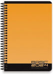 Uni Pap Daily Spiral Agenda 2024 Orange 13x21cm