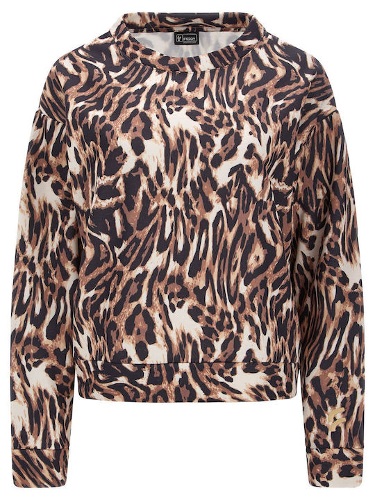 Sweatshirt Lang Damen Sweatshirt Braun