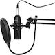 Media-Tech 333926 Комплект Микрофон XLR / USB Настолен за Студио в Черен Цвят