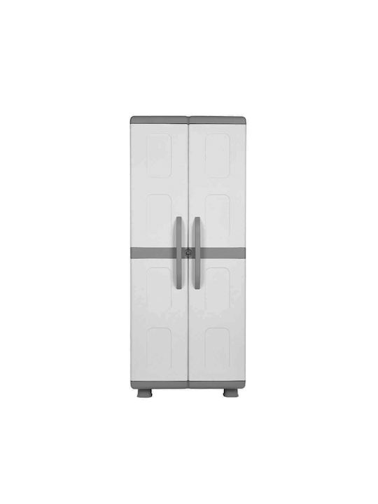 Zweiflügeliger Schrank Kunststoff mit 4 Regale 73x44x179cm
