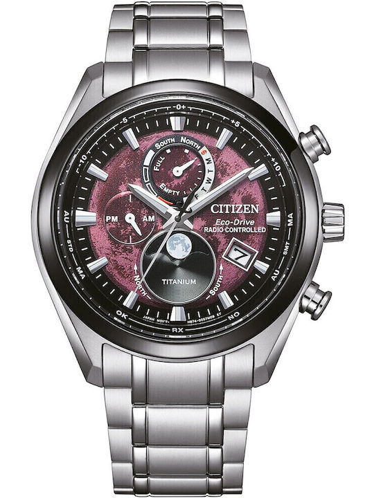 Citizen Мъжки Часовник 43мм На Батерия Със Сребриста Метална Гривна